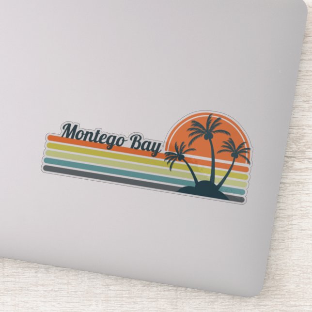 Pegatina Retro Montego Bay Sunset (Detalle)
