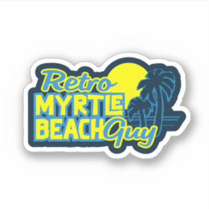 Pegatina Retro Myrtle Beach Guy