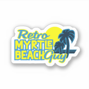 Pegatina Retro Myrtle Beach Guy