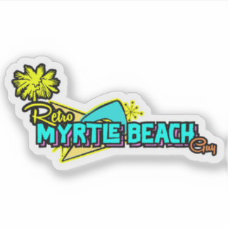 Pegatina Retro Myrtle Beach Guy
