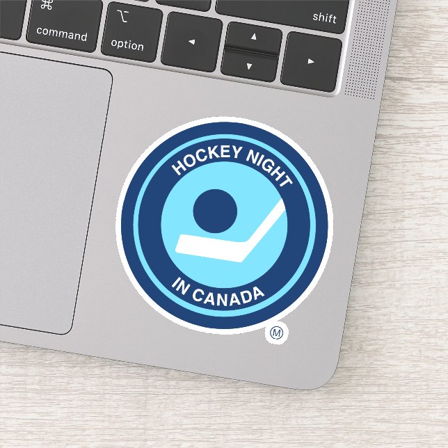 Pegatina Retro nocturno de hockey (Detalle)