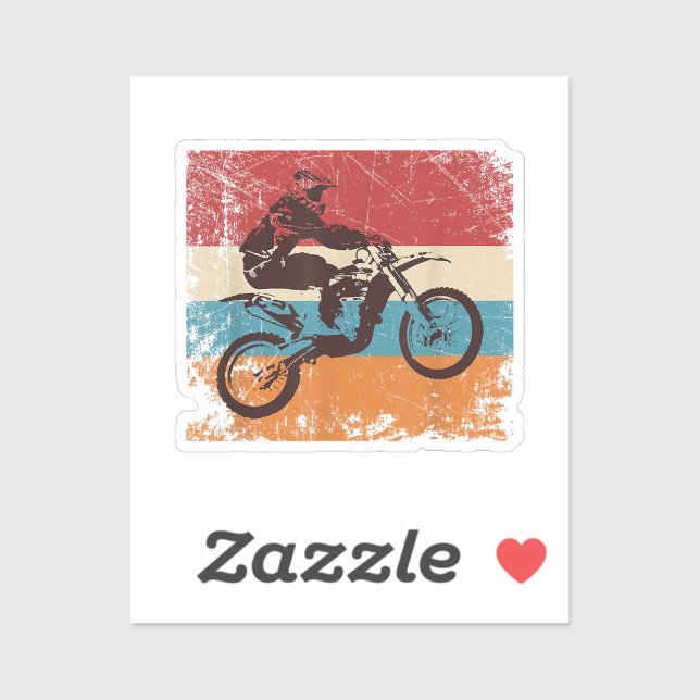 Pegatina Retro Off Road Motocross Enduro (Hoja)