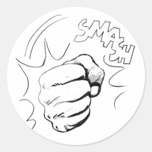 Pegatina Retro Pop Art Smash Sketch