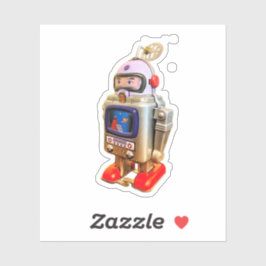 PEGATINA RETRO ROBOT