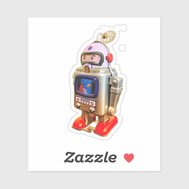 PEGATINA RETRO ROBOT (Hoja)
