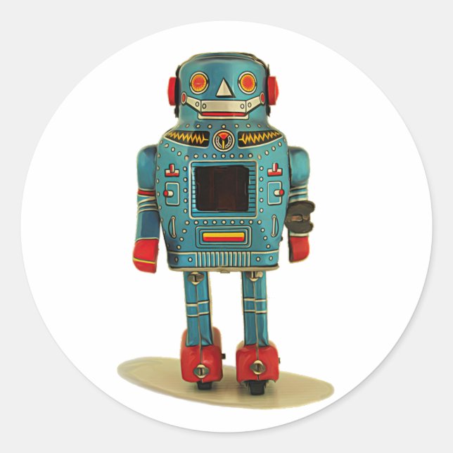 PEGATINA RETRO ROBOT. (Anverso)