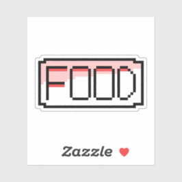 Pegatina Retro RPG Pixel Art – Chat Box ‘Food’