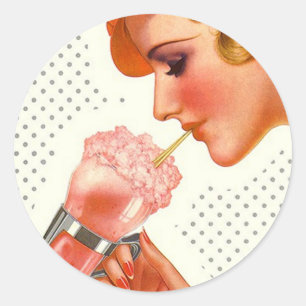 Pegatina Retro Soda Funtain Mag tapa publicidad