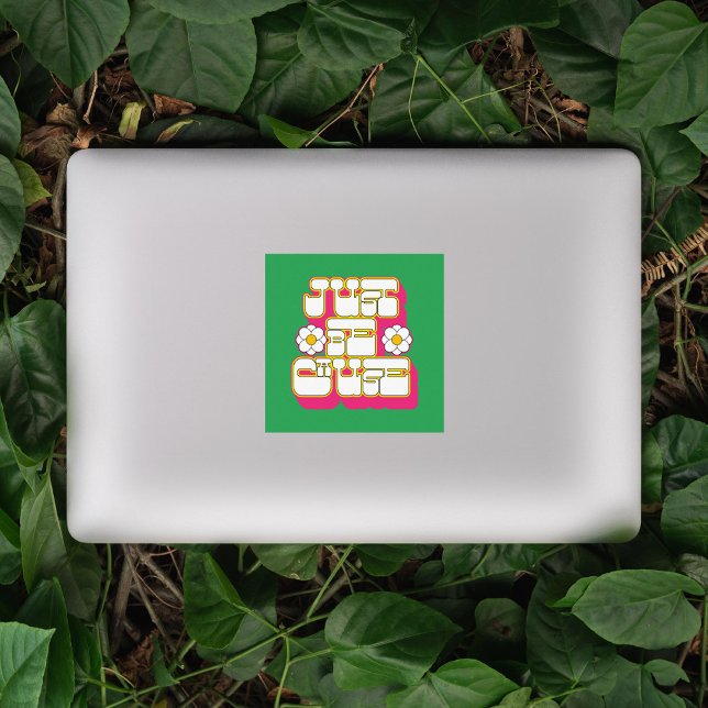 Pegatina Retro sólo porque rosa y verde (Subido por el creador)