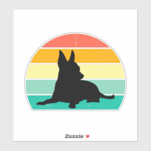 Pegatina Retro Sunset Chihuahua