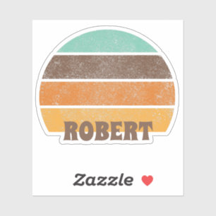 Pegatina Retro Sunset Stripes Circle Sun Texto personalizad
