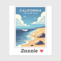 Retro Vintage Travel Playa de California