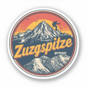 Pegatina Retro Zugspitze bávaro regalos al aire libre natur