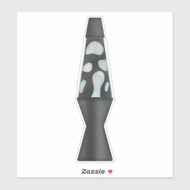 Pegatina Retroceso de los años 90 - Lámpara de burbuja holo (Hoja)