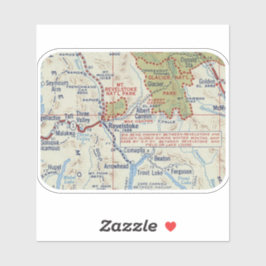 Pegatina Revelstoke BC Vintage Map