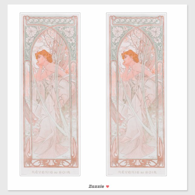 Pegatina Reverie du Soir (1899) (Hoja)