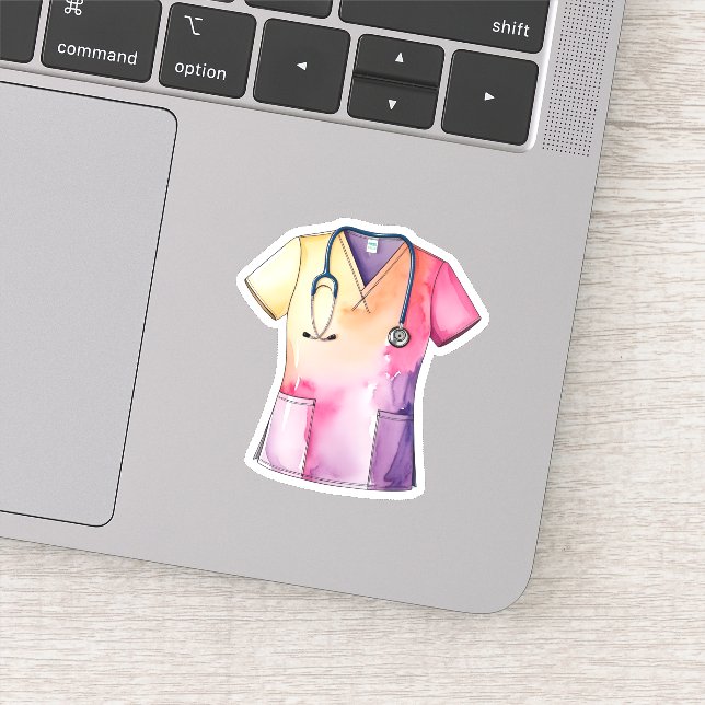 Pegatina Revestimientos acuáticos y estetioscopio (Detalle)