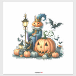Pegatina rey calabaza