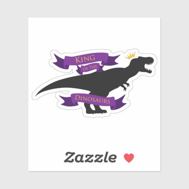 Pegatina Rey de los dinosaurios (Hoja)
