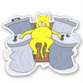 Pegatina Rey del gato malolido