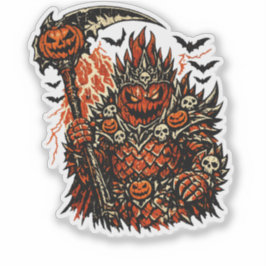 Pegatina Rey Demonio de Pitahaya de Halloween — Retro Oscur
