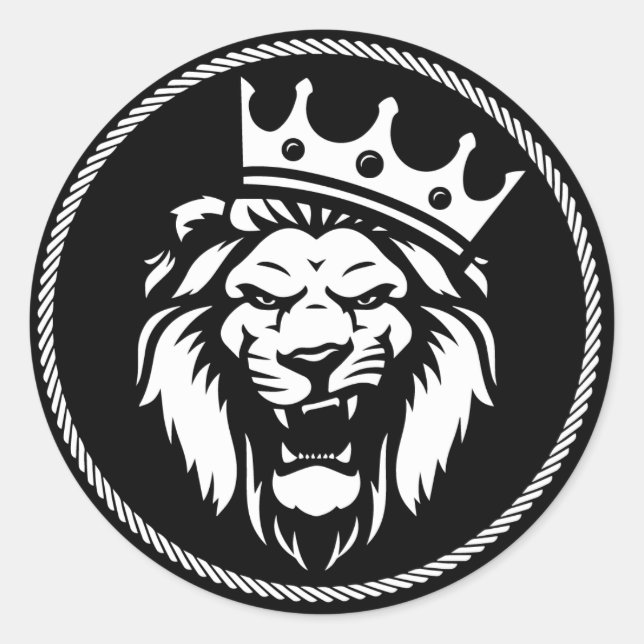 Pegatina rey leon (Anverso)