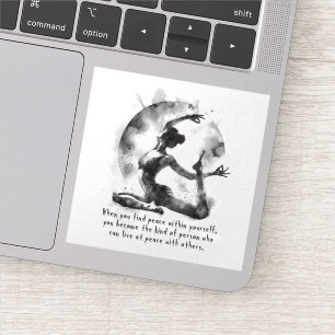 Pegatina Reyes de yoga de color de agua Reiki de una punta 