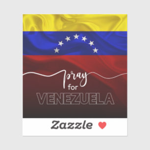 Pegatina Reza por Venezuela – Diseño de apoyo a la bandera