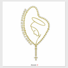 PEGATINA REZAR EL DIARIO ROSARIO VIRGIN MARY CATÓLICO