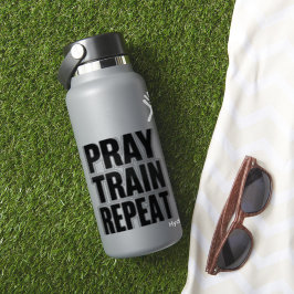 Pegatina Rezar Entrenar Repetir – Motivación de Fitness Cri