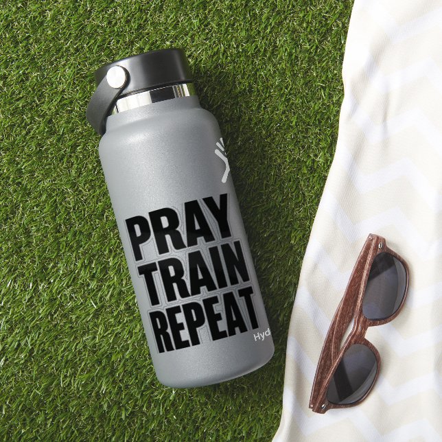 Pegatina Rezar Entrenar Repetir – Motivación de Fitness Cri (HydroFlask Insitu)