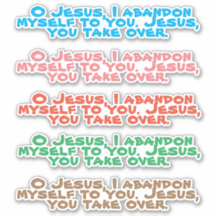 Pegatina Rezo potente del contorno del vinilo de Jesús del