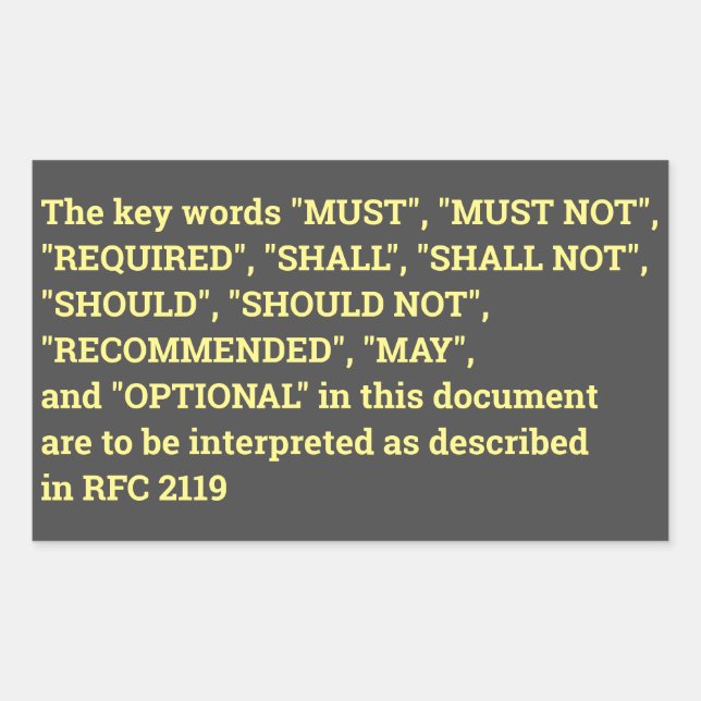 PEGATINA RFC 2119 (Anverso)