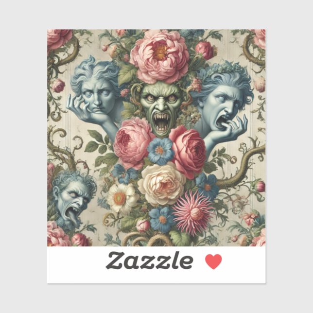 Pegatina Rhapsody Road - Pilar floral gótico (Hoja)