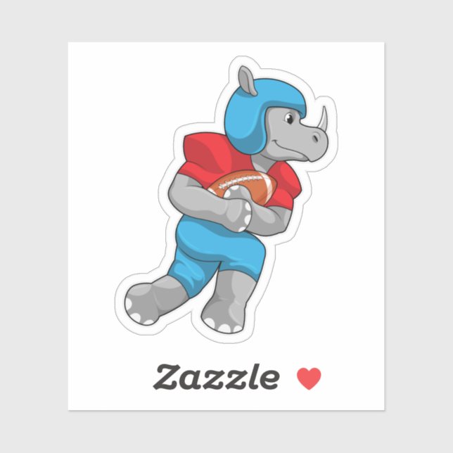 Pegatina Rhino en deportes de fútbol (Hoja)