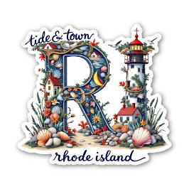 Pegatina Rhode Island Sticker | Tide & Town Coastal Design