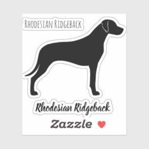 Pegatina Rhodesian Ridgeback Dog Silhouette Ridgie Vinyl