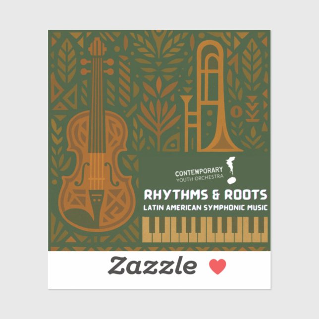 Pegatina Rhythms & Roots (Hoja)