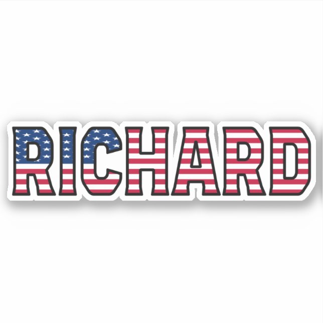 Pegatina Richard Name Vorname USA Sticker Stickerset (Anverso)