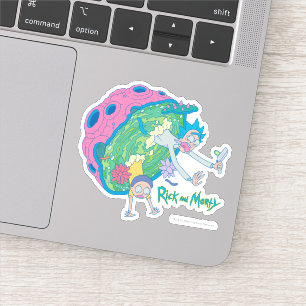 Pegatina RICK AND MORTY™   Abandonar El Portal Infectado