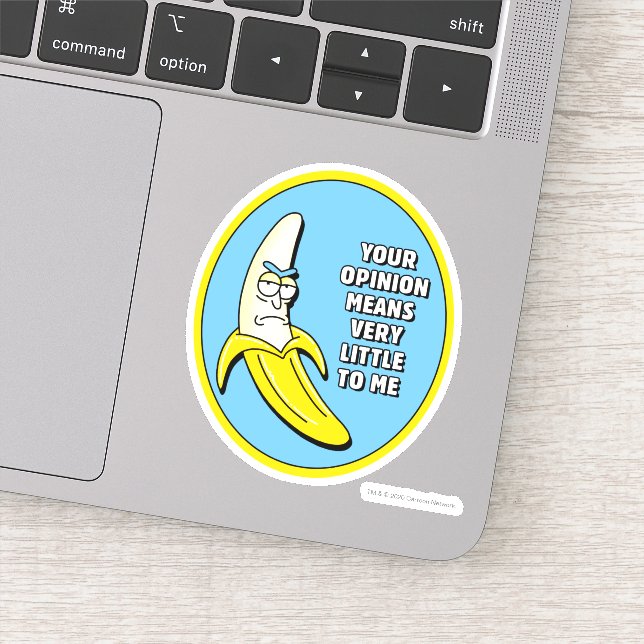 Pegatina RICK AND MORTY™ | Banana Rick Badge (Detalle)