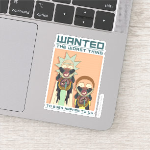 Pegatina RICK AND MORTY™   Poster de Glorzo Wanted