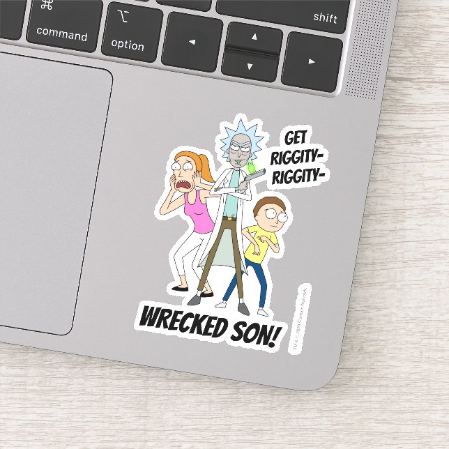Pegatina RICK AND MORTY™ | Rick, Morty y Summer (Detalle)
