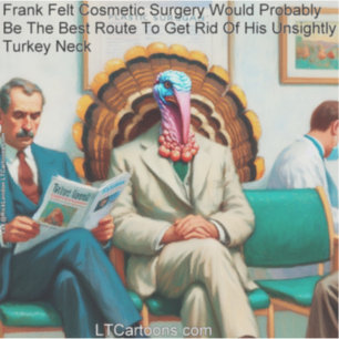 Pegatina Rick London Pavo Divertido Cirugía Cosmética Cómic