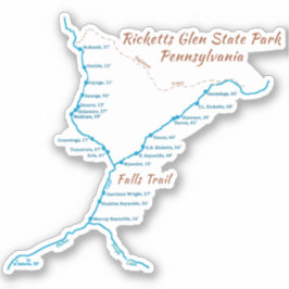 Pegatina Ricketts Glen SP - Cae en pista (pequeño)