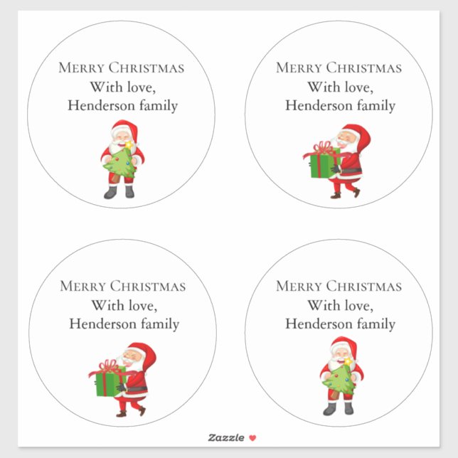 Pegatina Riéndose de Santa Claus Personalizado-Pegatina de  (Hoja)