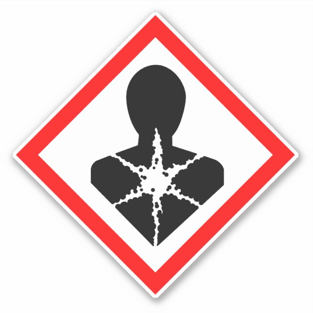 Pegatina Riesgo a largo plazo para la salud COSHH (Anverso)