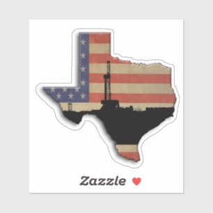 Pegatina Rija petrolera Patriótica de Texas