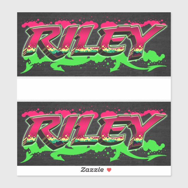 Pegatina Riley Vorname Name Graffiti Aufkleber Sticker (Hoja)