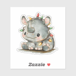 Pegatina Rinoceronte festivo